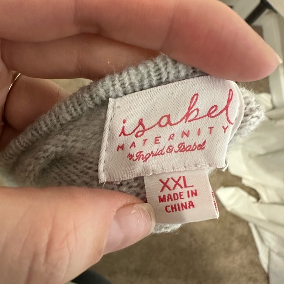 Isabel (Target) Gray Wrap Sweater Dress Maternity Nursing XXL - Picture 3 of 3